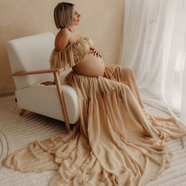 Robe de grossesse Chocolate en situation d'utilisation