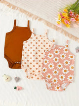 Lot 3 bodies bébé été Bouni — Coton léger manches courtes 0-24M