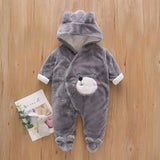 Combinaison bébé hiver peluche Mybooni — Motif chien-lapin 0-2 ans