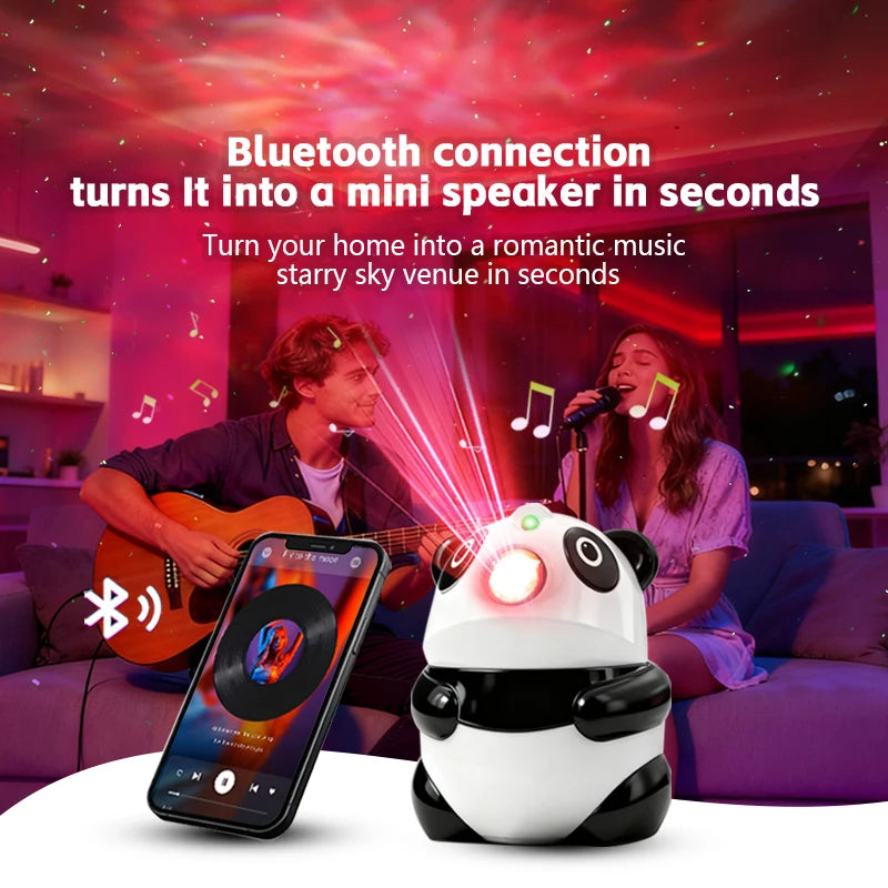 Projecteur nébuleuse panda Mybooni — 15 modes lumière Bluetooth chambre