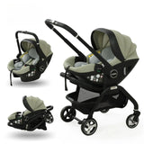 Poussette rose 4-en-1 avec nacelle siège auto de luxe pliable livraison EU