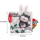 Livre tissu activités Montessori Mybooni — Noir et blanc bébé 0-12M
