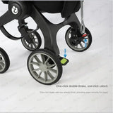 Poussette 4-en-1 multifonctionnelle pliable avec siège auto bébé EU Stock