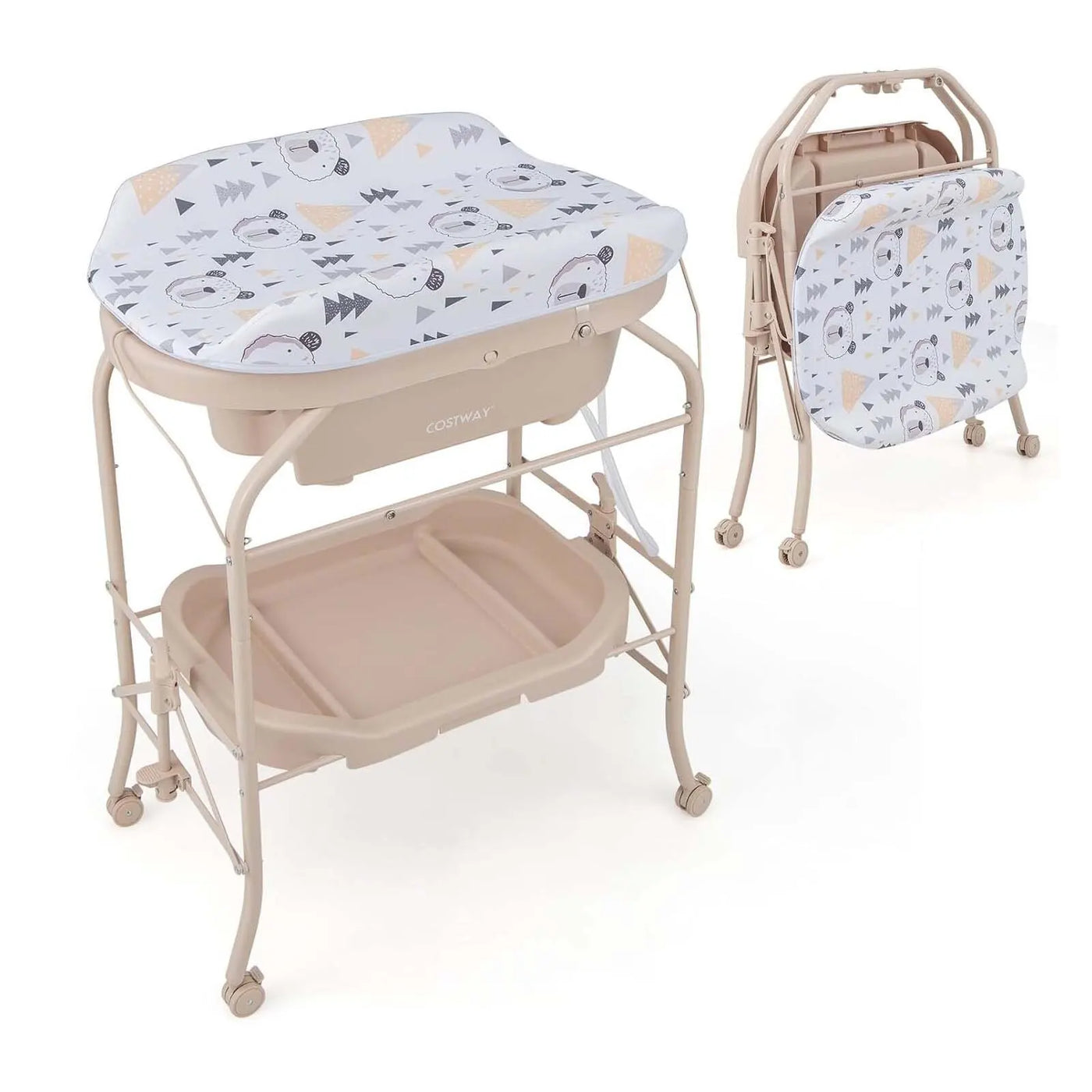 Table à langer 4-en-1 Mybooni — Baignoire + Rangements + Évolutif