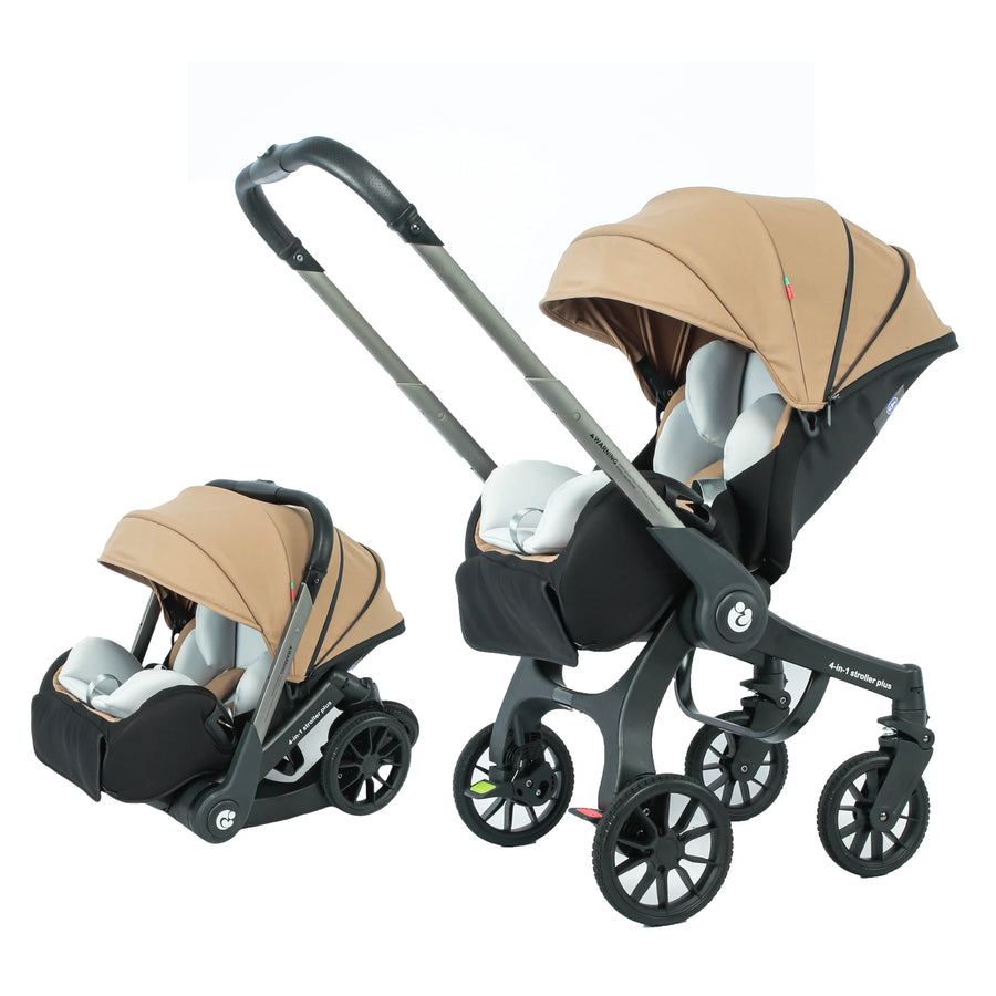 Poussette 4-en-1 pliable Bouni — Siège auto intégré