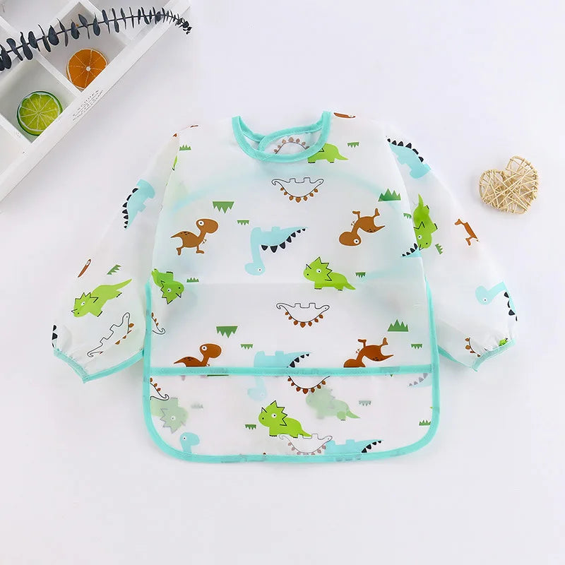 Bavoir imperméable manches longues Mybooni — Tablier repas protection vêtements