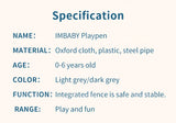 Parc bébé IMBABY gris clair - enclos bébé aire de jeux barrière sécurité enfant ball box