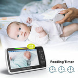 Babyphone vidéo Babystar 5 pouces PTZ télécommande - audio bidirectionnel VOX berceuses bébé