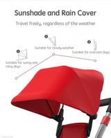Poussette PANGDUBE pliable 6,8 kg légère tricycle bébé 1-6 ans