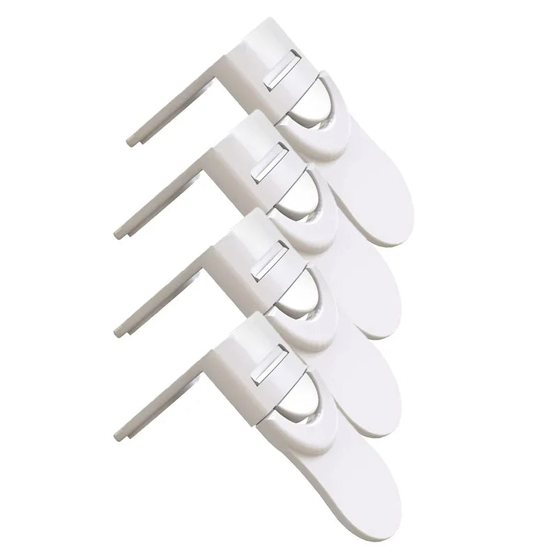 Verrou tiroir bébé sécurité anti-coincement - serrure placard plastique blanc protection enfant