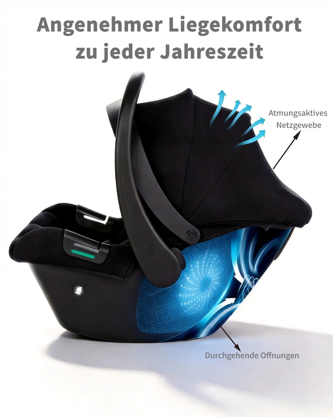 Siège auto bébé BabyVoyage I-Size jusqu'à 12kg - auvent solaire et ISOFIX