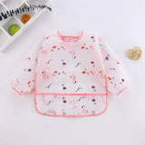 Bavoir tablier imperméable bébé manches longues - smock alimentation enfant plastron bavette vêtement
