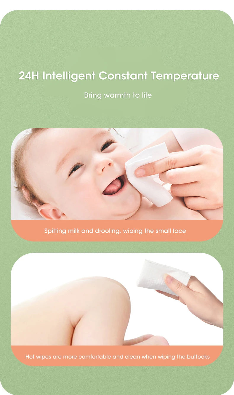 Chauffe-lingettes bébé USB intelligent - appareil chauffant lingettes et serviettes coton