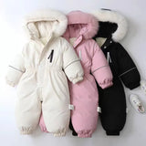 Combinaison ski bébé Mybooni — Col fourrure hiver garçon et fille