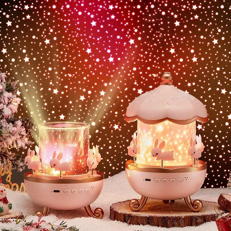 Projecteur étoiles rotatif Mybooni — Veilleuse Bluetooth cadeau enfant