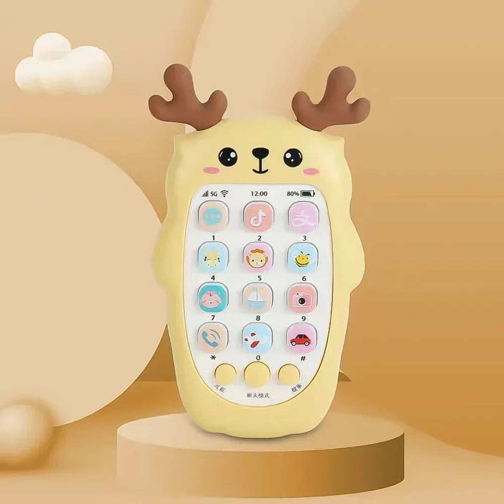 Téléphone jouet bébé bilingue avec anneau dentition et musique - jouet éducatif électronique enfant