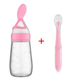 Biberon bébé avec cuillère silicone souple - outil alimentation complémentaire nourrisson toddler