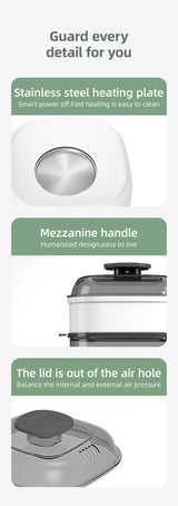 Stérilisateur vapeur électrique biberon multifonction - chauffe-lait bébé avec minuterie