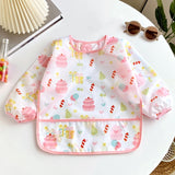 Bavoir tablier imperméable bébé manches longues - smock alimentation enfant plastron bavette vêtement