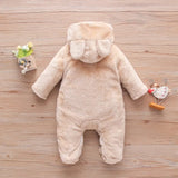 Combinaison bébé automne-hiver peluche chaud - grenouillère cartoon chien/lapin 0-2 ans