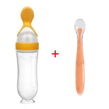 Biberon bébé avec cuillère silicone souple - outil alimentation complémentaire nourrisson toddler