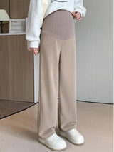 Pantalon maternité jambe large Mybooni — Taille haute décontracté femme enceinte