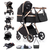 Poussette 3-en-1 pliable Mybooni — Norme EU nouveau-né