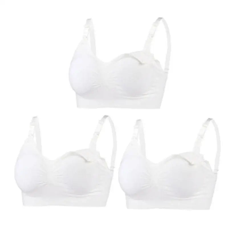 Lot 3 soutiens-gorge d'allaitement coton respirant grande taille push-up