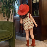 Ensemble été bébé fille 2 pièces Bouni — T-shirt sans manches et short à pois