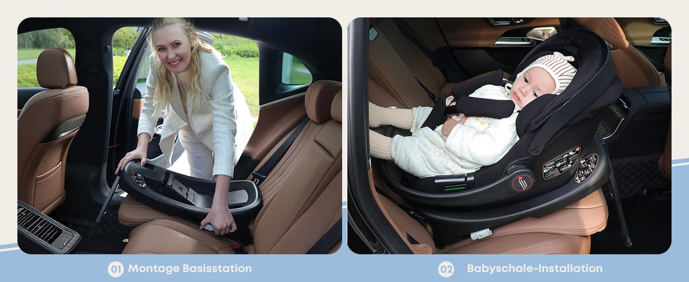 Siège auto bébé BabyVoyage I-Size jusqu'à 12kg - auvent solaire et ISOFIX