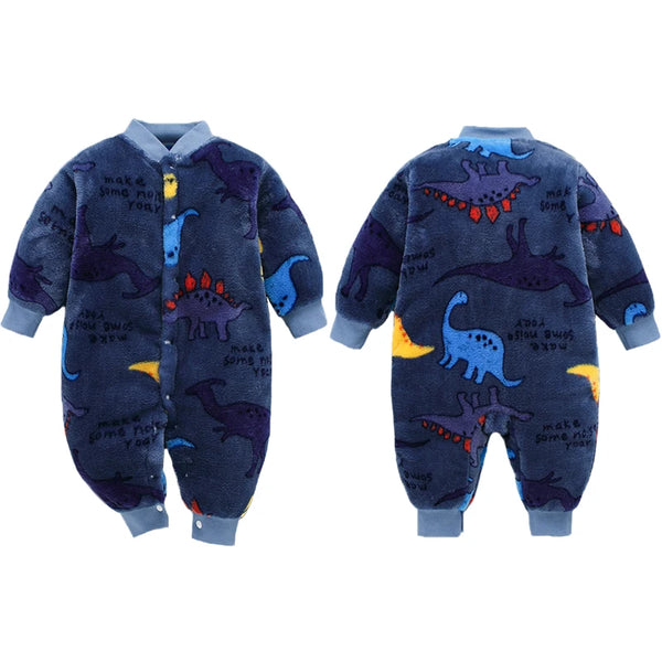 Combinaison bébé en flanelle polaire, détail | Mybooni
