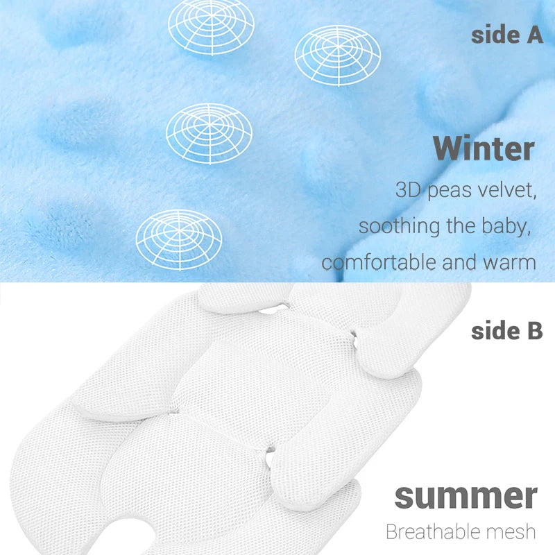 Coussin poussette 4 saisons Bouni — Respirant réversible siège auto
