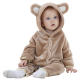 Combinaison pyjama bébé flanelle cartoon - grenouillère licorne/lapin/dinosaure animal