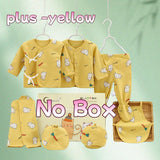 Coffret bébé 7 pièces Mybooni — Body cartoon manches longues, pantalon et bonnet
