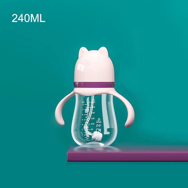 Biberon anti-colique col large Bouni — Bille de gravité tétine silicone