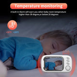 Babyphone vidéo 3,5 pouces sans fil Mybooni — Vision nocturne surveillance température