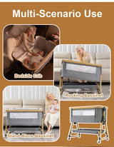 Lit bébé multifonction pliable Mybooni — Berceau balançoire cododo portable