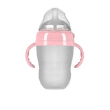 Biberon silicone nano avec poignée anti-étouffement pour sevrage bébé