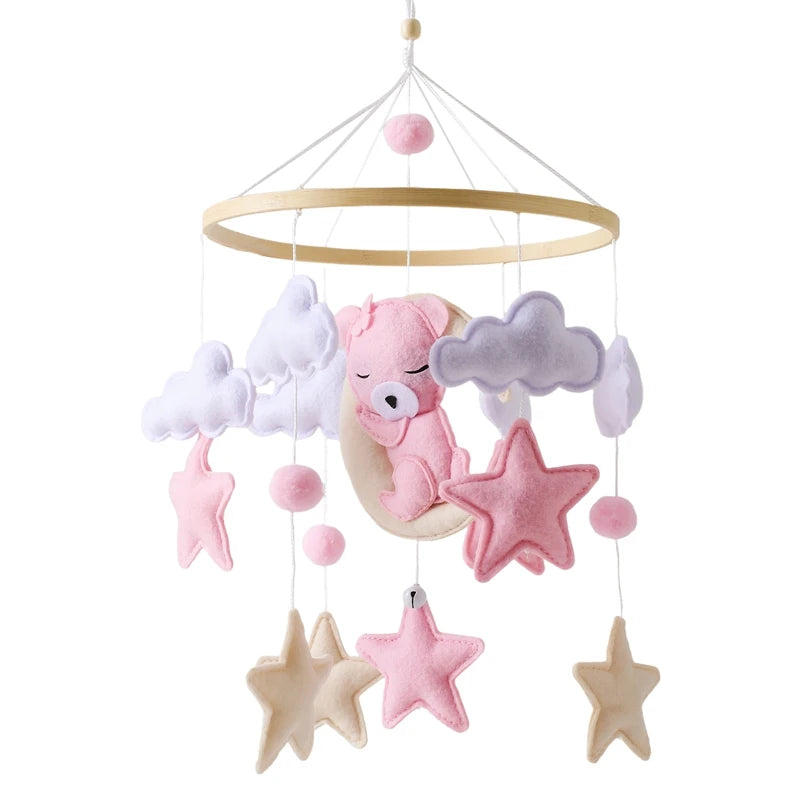 Mobile musical bois lit bébé Mybooni — Hochet suspendu boîte à musique