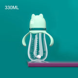Biberon anti-coliques col large avec bille gravité et tétine silicone