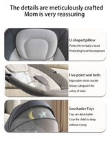 Berceau électrique bébé Bluetooth musique télécommande moustiquaire multifonctionnel