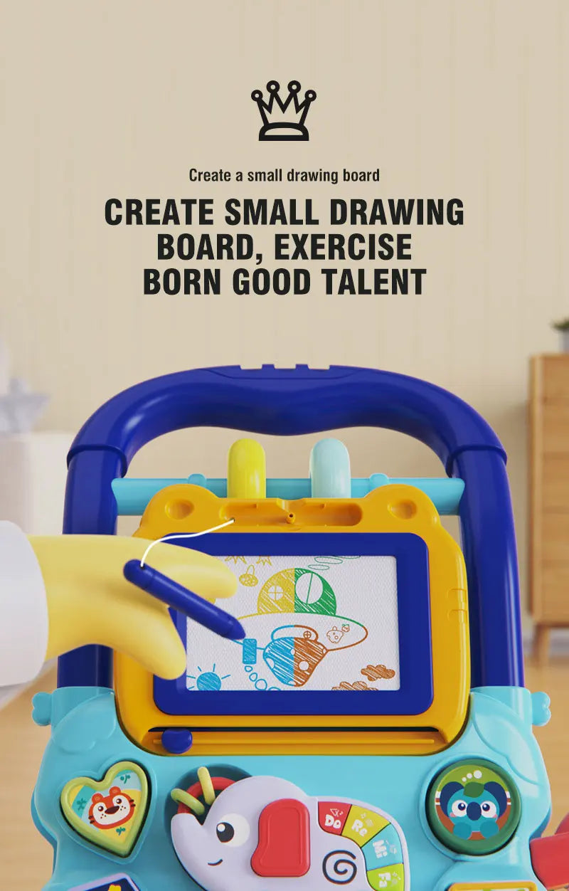 Trotteur bébé musical avec lumières pour 0-12 mois
