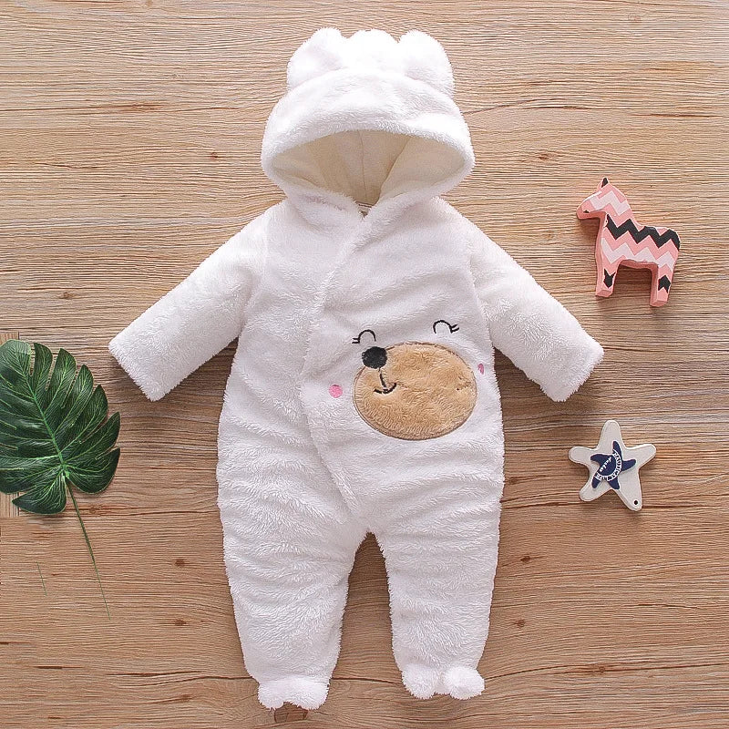 Combinaison bébé hiver peluche Mybooni — Motif chien-lapin 0-2 ans