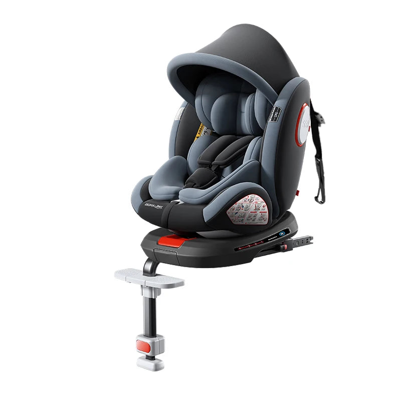Siège auto 360° ISOFIX réglable 0-12 ans avec repose-pieds - pivotant