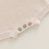 Combinaison tricot nouveau-né printemps-automne - grenouillère pull casual garçon fille 0-2 ans