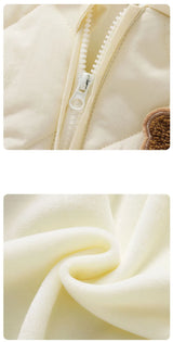 Combinaison hiver bébé fourrure intérieure - grenouillère ourson chaud 0-12 mois