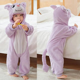 Pyjama combinaison polaire Mybooni — Motif licorne, lapin et dinosaure