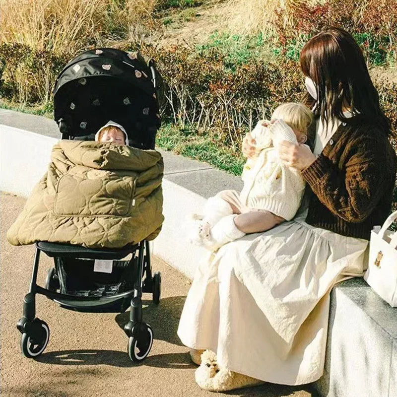 Cape de portage bébé Bouni — Capuche couverture chaude 80×85 cm