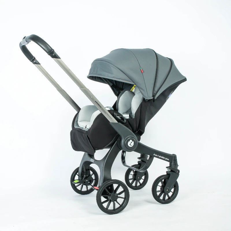 Poussette 4-en-1 multifonctionnelle pliable avec siège auto bébé EU Stock