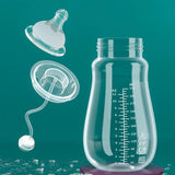 Biberon anti-coliques col large avec bille gravité et tétine silicone